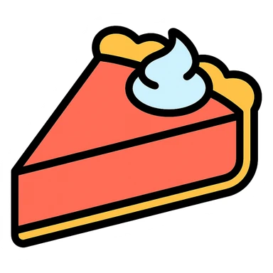 color outline icon of a slice of pie sticker