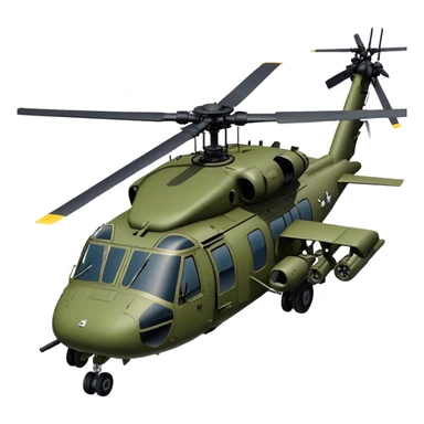 Sikorsky UH-60 Black Hawk - Sikorsky (Model Year: 2022) (Iconic colour: Olive green) sticker