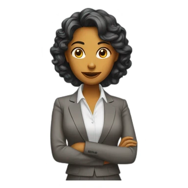 Business lady reviews sticker