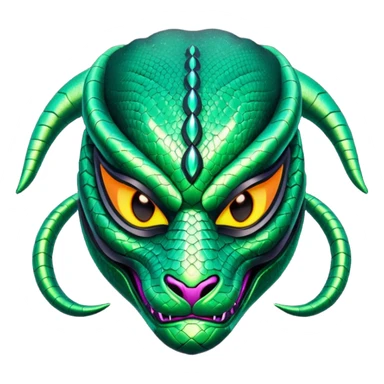 glitter green viper valorant mask sticker
