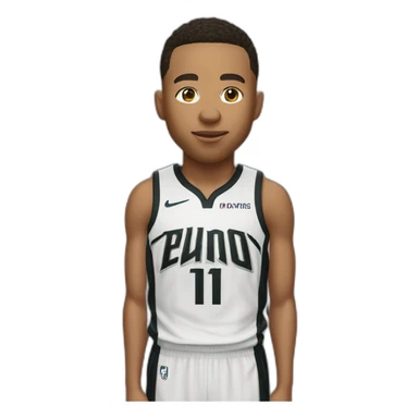 Dante Exum basketball black and white jersey sticker
