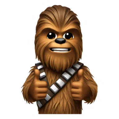 Chewbacca with a thumbs up sticker