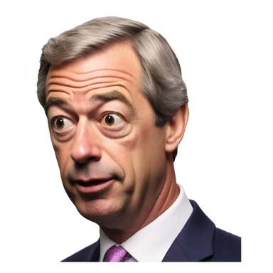 Nigel Farage side profile Pog expression sticker