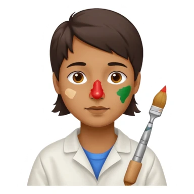 Paint on only nose, half body. sticker