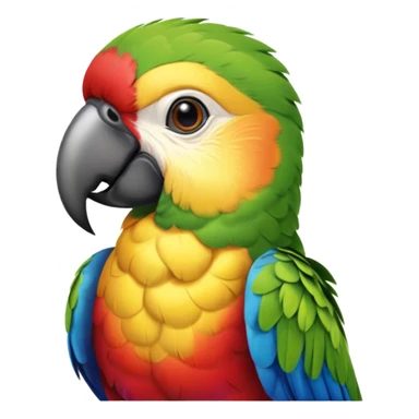 Parrot – perched, tiny aloha shirt sticker