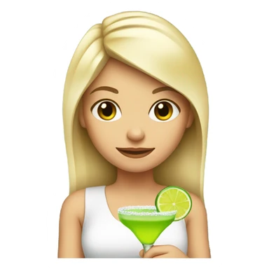 Cute Blonde with a margarita  sticker