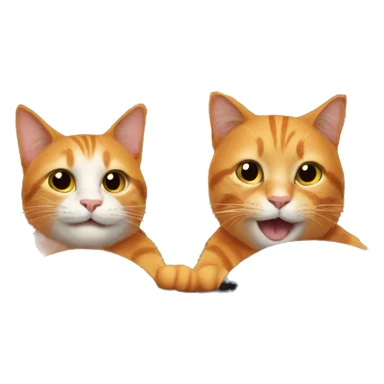 Two orange cats driving sticker