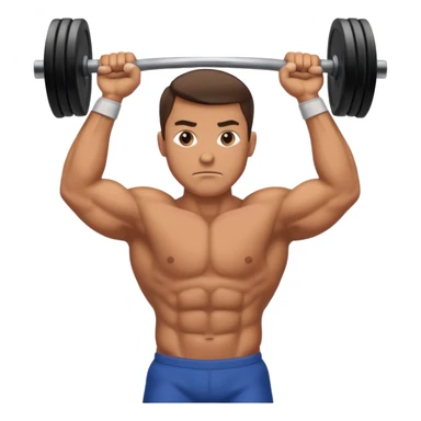 man lifting weights sticker