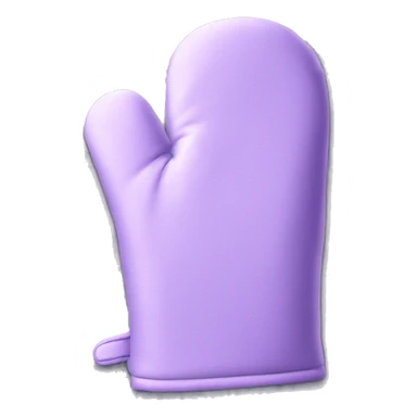 Realistic light purple oven mitt sticker