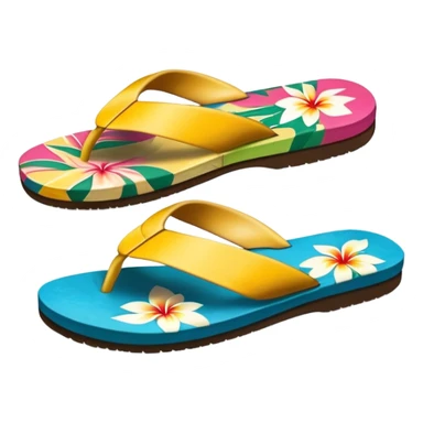 Hawaiian slippers sticker