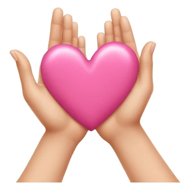 Pink heart hands sticker