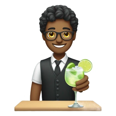 smiling with watergin sticker