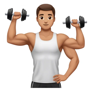 man performing side deltoid exercise sticker