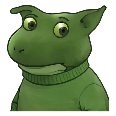 Dog with a sweater  sticker