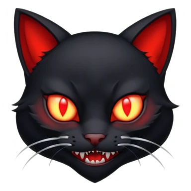  red vampire cat sticker