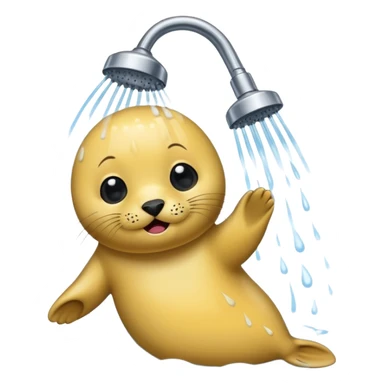 Seal in the shower sticker