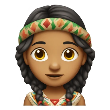 mexican indigenous small girl sticker