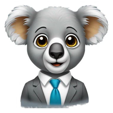 accountant koala, just the face sticker