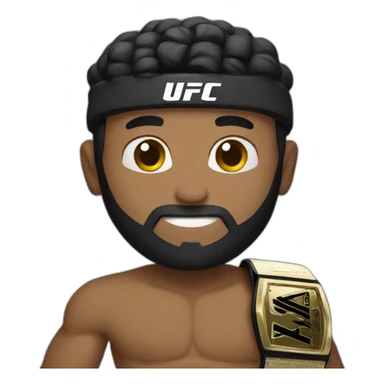 man with ufc belt sticker