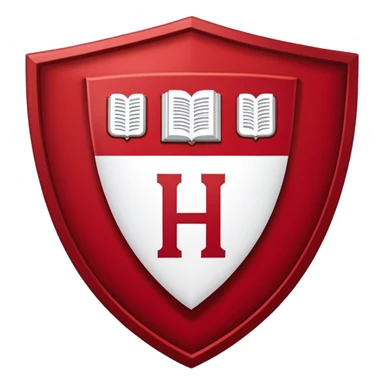 Harvard University logo on a red shield sticker