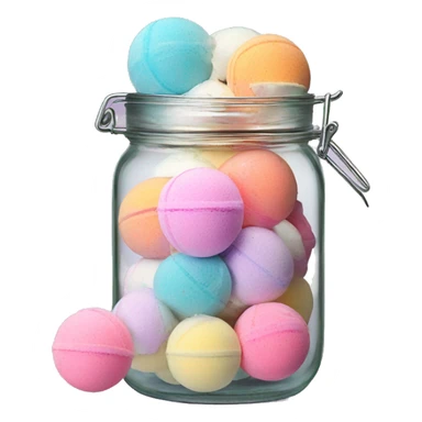 Jar of different lush bath bombs sticker