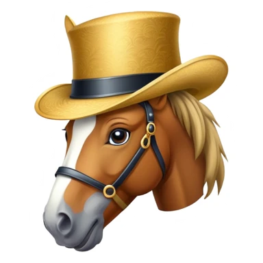 horse wearing a fancy hat sticker