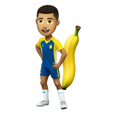 Ronaldo with a banana sticker