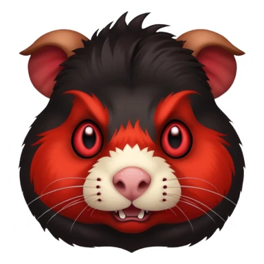 red evil demon guinea pig sticker