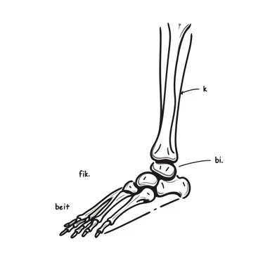 detailed foot skeleton diagram with labels sticker