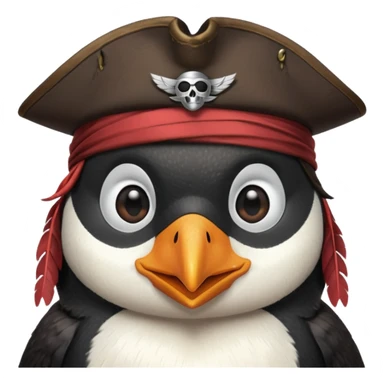 pirate crew member penguin sticker