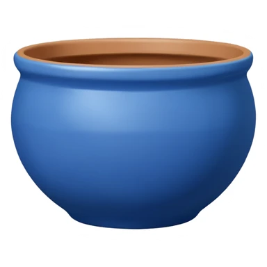 Clay Pottery Bowl blue  sticker