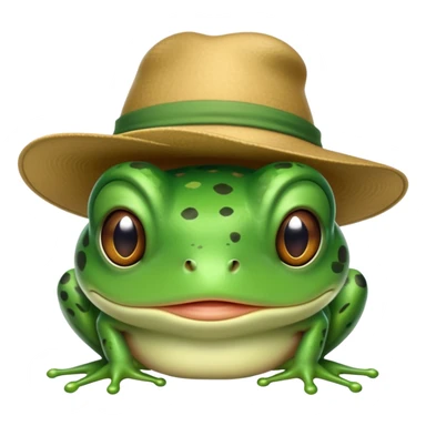 Frog wearing hat sticker