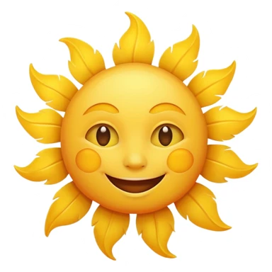 smiling sun, simple and cheerful sticker
