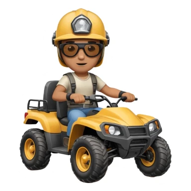 Man driving all terrain vehicle sticker