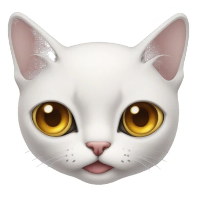 three eyes cat mouth unrealistic sticker
