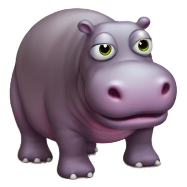 Alien hippo on mars sticker