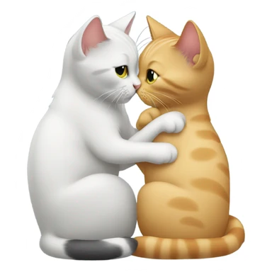 Cat licking another cat sticker