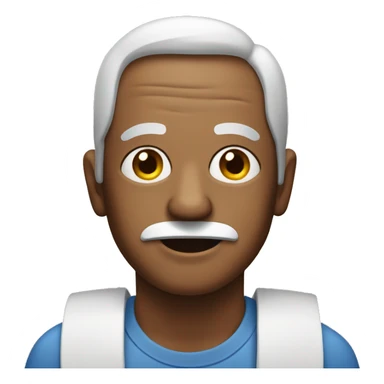 old man with band-aid on his left  sticker