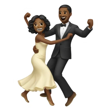 Happy couple dancing together  sticker