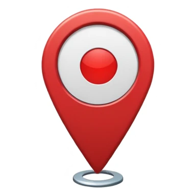 location pin with circle inside sticker