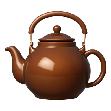 brown tea pot sticker