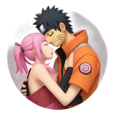 Naruto embraces sakura sticker