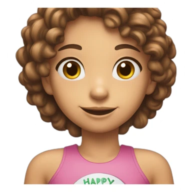 A girl holding a signboard that says “happy birthday twinnu sticker