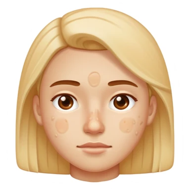 person with acne prone skin and blemishes sticker