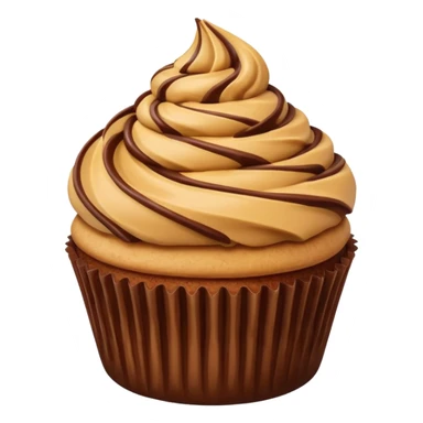 Peanut butter fudge swirl cupcake sticker