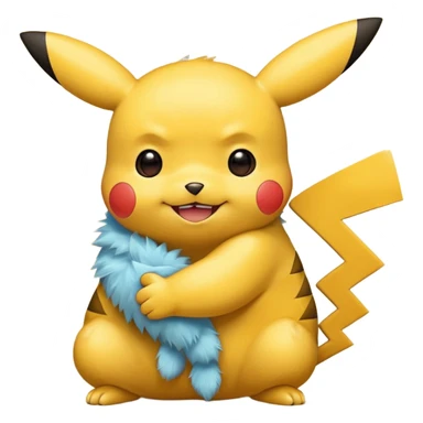 Pikachu hug Pikachu sticker