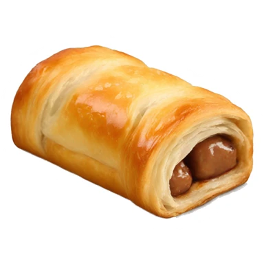 a singular rectangular puff pastry sausage roll sticker