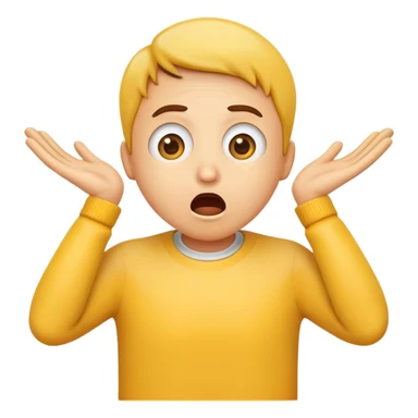 Shocked emoji with hands around neck sticker