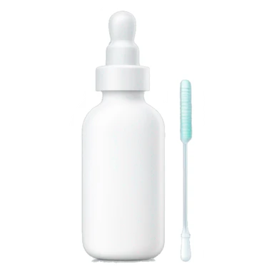White Skincare bottle with pipette sticker