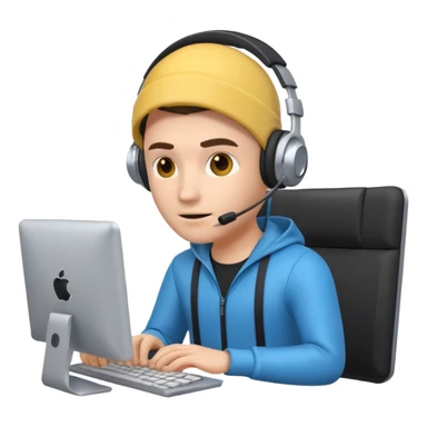 a 3d hacker with computer sticker